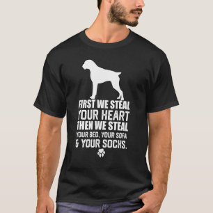 T-shirt Boxer dog Steal Your Heart Steal Your Bed Canapé