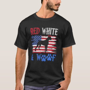 T-shirt Boxer Drapeau Américain USA Rouge Blanc & Woof 4 J