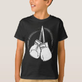 T-shirt Boxer Gants de boxe blanche (Devant)