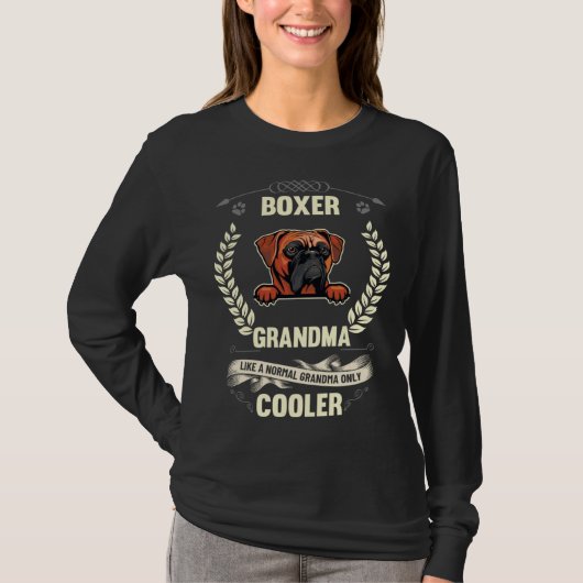 T-shirt Boxer Grandma Like A Normal Grandma Only Cooler (Devant)