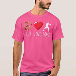 T-shirt Boxer Kickboxer Love Peace Boxer Gants Ki
