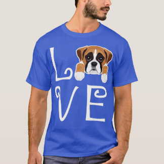 T-shirt Boxer Love Chien Propriétaire Boxer Chiot 