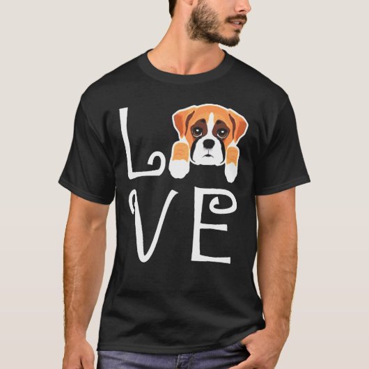 T-shirt Boxer Love Chien Propriétaire Boxer Standard (Devant)