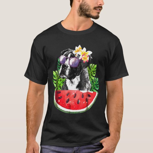 T-shirt Boxer Love Fruit de pastèque d'été (Devant)