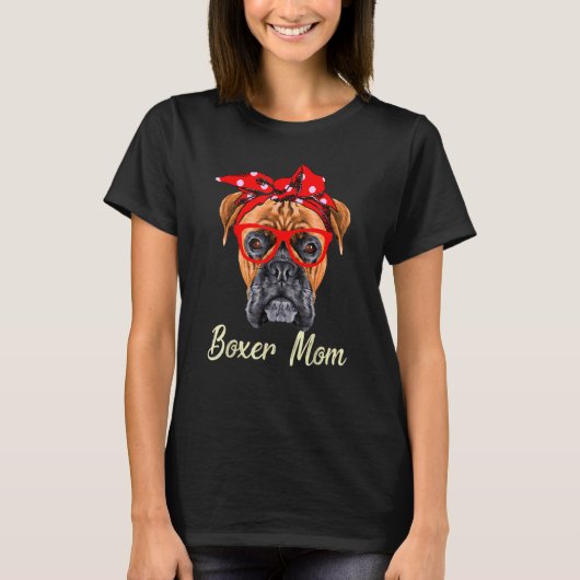 T-shirt Boxer Maman Pour Boxer Dogs Tee (Devant)