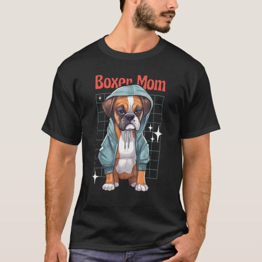 T-shirt Boxer Mom Boxer Loyal Dogs (Devant)