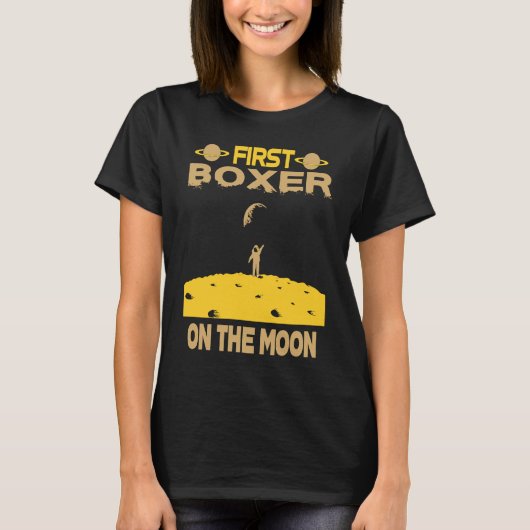 T-shirt Boxer On The Moon (Devant)