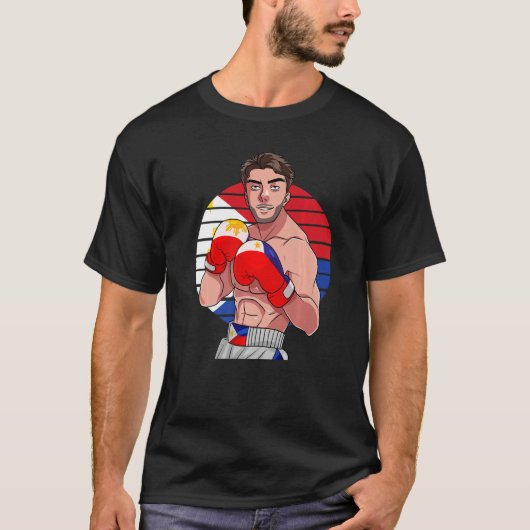 T-shirt Boxer philippin Philippines Drapeau Laban Lang Box (Devant)