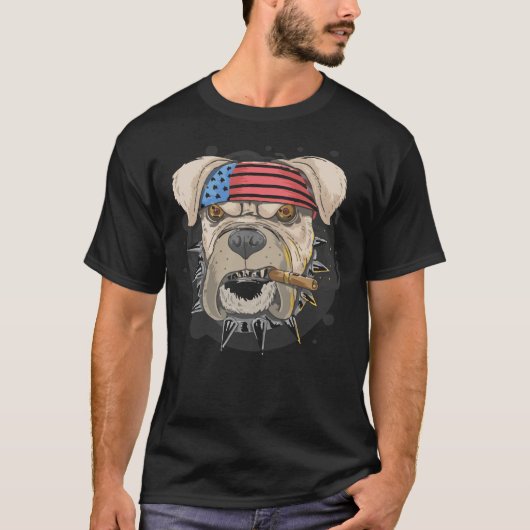 T-shirt Boxer Pitbull Américain drôle (Devant)