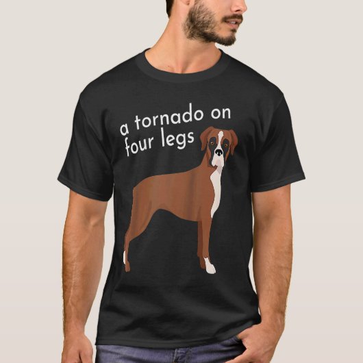 T-shirt Boxer Tornado sur quatre jambes Raglan (Devant)