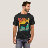 T-shirt Boxer Vintages Retro Dog  Mum Dad (Devant entier)