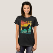T-shirt Boxer Vintages Retro Dog  Mum Dad (Devant entier)