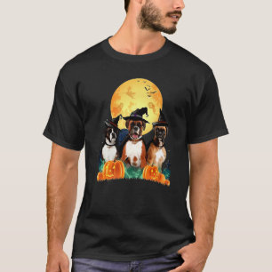T-shirt Boxer Witch Citrouille Jack-o'-lantern Halloween C