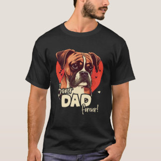 T-shirt Boxerdog With Heartdecoration Boxerdad