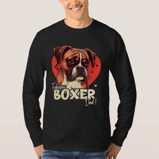 T-shirt Boxerdog With Heartdecoration Fabulous Boxerdad (Devant)