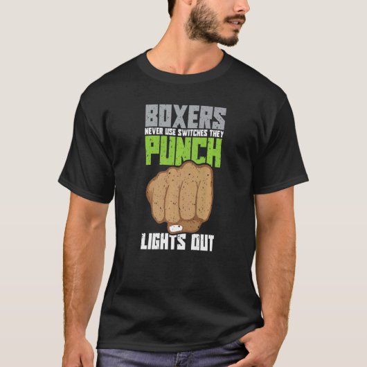T-shirt Boxers Punch Lights Out (Devant)