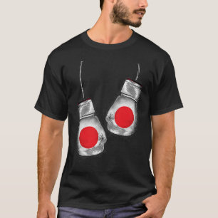 T-shirt Boxes japonaises Fans Drapeau Gants de combat Japo