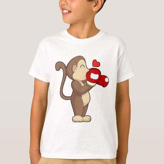 T-shirt Boxeur singe Gants de boxe Boxe (Devant)