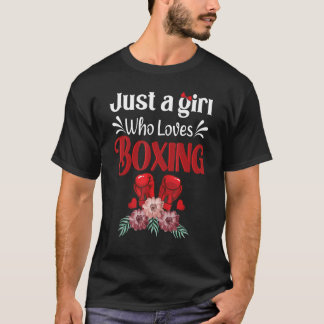 T-shirt Boxeur Sport de combat Juste une fille qui aime l