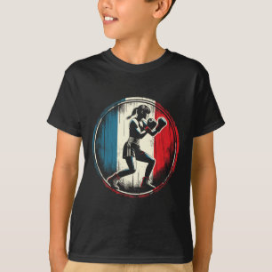 T-shirt Boxeuse Drapeau France - Kickboxing Féminin _1