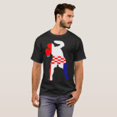 T-shirt Boxing Croatia Flag Men Boys Box Male Competitive  (Devant entier)