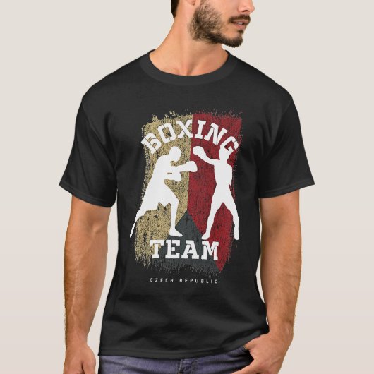 T-shirt Boxing Czech Republic Combat Sports Fighter Boxing (Devant)