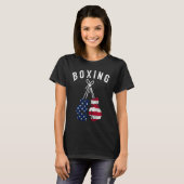 T-shirt Boxing  For Him Dad Men Box Gloves American Flag U (Devant entier)