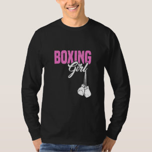 T-shirt Boxing Girl Women Healthy Fitness Workout Lifestyl
