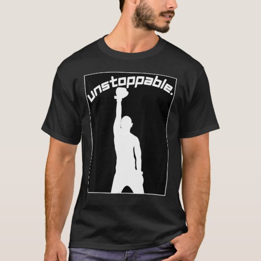 T-shirt Boxing Graphic Gym Workout Motivation Unstoppable (Devant)