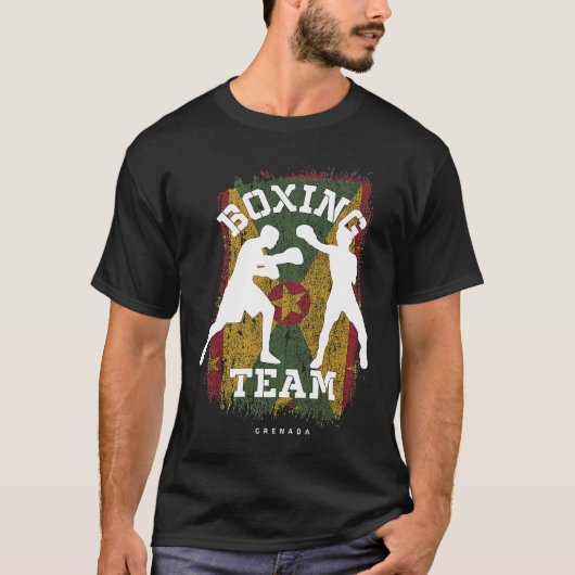 T-shirt Boxing Grenada Combat Sports Fighter Boxing (Devant)