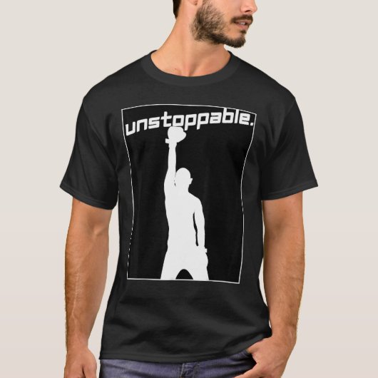 T-shirt Boxing Gym Workout Graphic Motivation Unstoppable (Devant)