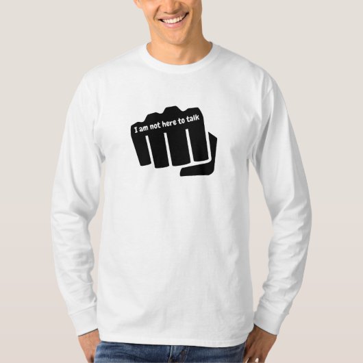 T-shirt Boxing, je ne suis pas ici pour parler (Devant)