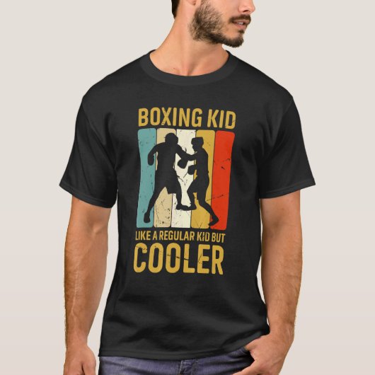 T-shirt Boxing Kid Like A Regular Kid But Cooler (Devant)