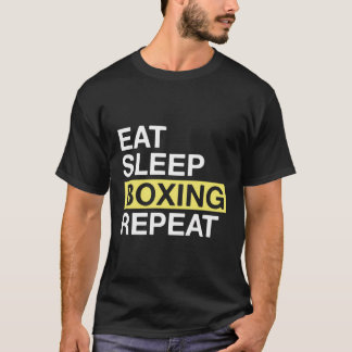 T-shirt Boxing Lover Cadeau Pour Boxer Manger Boxer Sleep