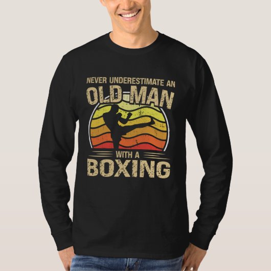T-shirt Boxing Player Men Women Never Underestimate An Old (Devant)