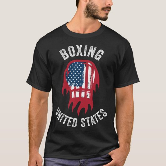 T-shirt Boxing USA Support the Team  USA Flag Boxer (Devant)