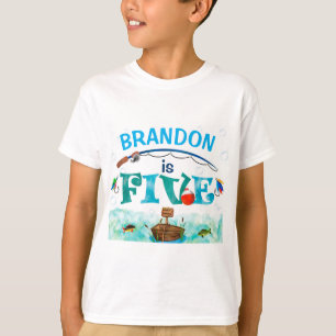 T-shirt Boy 5th Birthday Gone Fishing O-fish