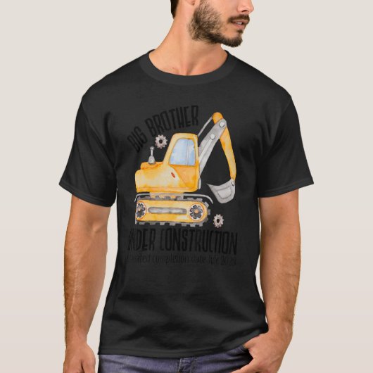 T-shirt Boy Big Brother Under Construction Estimated Date (Devant)