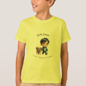 T-shirt Boy & Dog Back to School Custom Design (Devant)