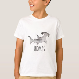 T-shirt Boy & Kids simple moderne Hammerhead Nom du requin