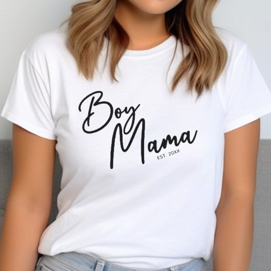 T-shirt Boy Maman Tendance Typographie Simple Mama Mommy