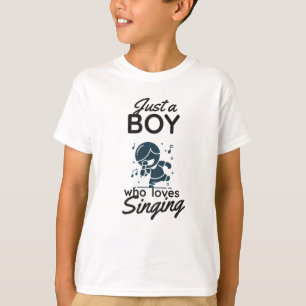 T-shirt Boy Who Loves Singer Karaoke Singer Music