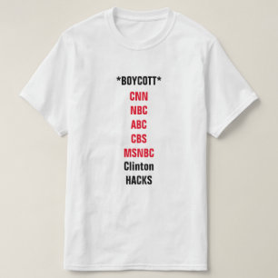 T-shirt Boycott de médias de courant principal