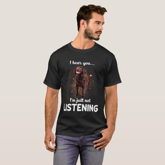 T-shirt Boykin Spaniel Je T'Entends Pas Écouter Chien (Devant entier)