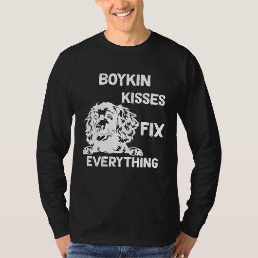 T-shirt Boykin Spaniel kisses fix everything  1 (Devant)