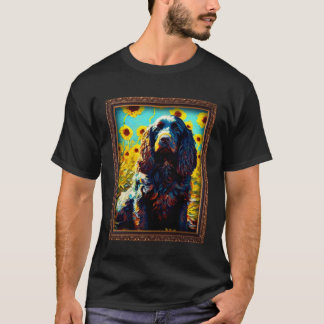 T-shirt Boykin Spaniel Painting Sunflower Flower Mom Women