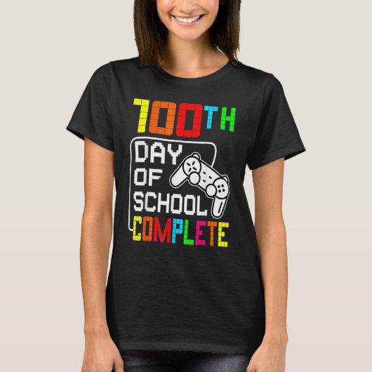 T-shirt Boys 100th Day Of School Complete Video Game Stude (Devant)