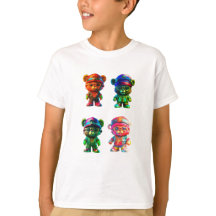 Boys coton Teddy Bear Tee - shirts