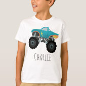 T-shirt Boys Cute et moderne Blue Truck (Devant)