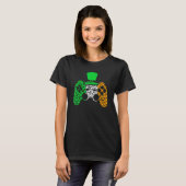 T-shirt Boys Gamer  Game Lucky Shamrock St Patricks Day Ir (Devant entier)